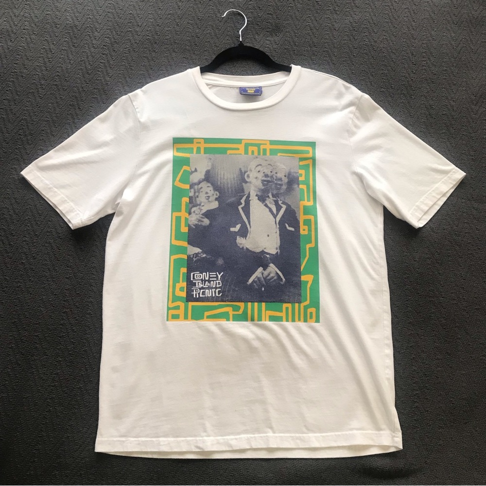 Coney Island Picnic Clown Tee 100% Organic Cotton Short Sleeve Screen Print S - Picture 4 of 6